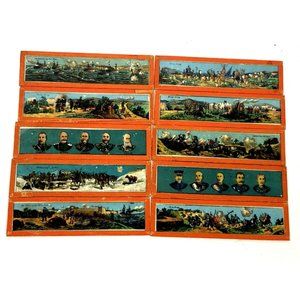 Vintage lot of 10 Assorted Magic Lantern Slides approximately 5-1/8" x 1-7/16"